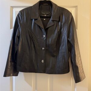 Italian Black Leather Jacket